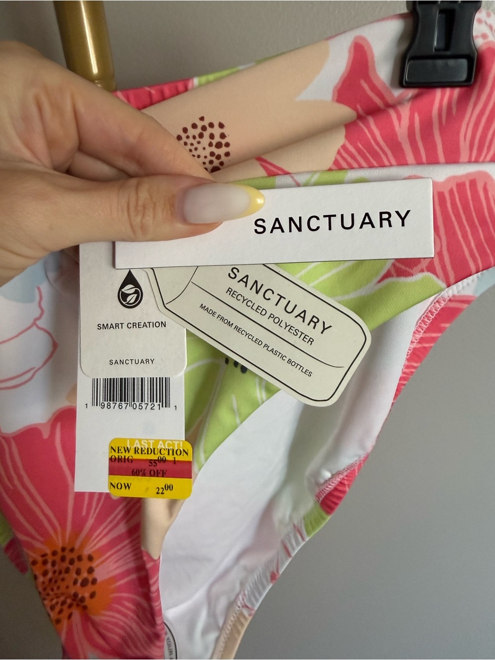 NWT Sanctuary Floral Bikini Bottom – Size L - Picture 2 of 4